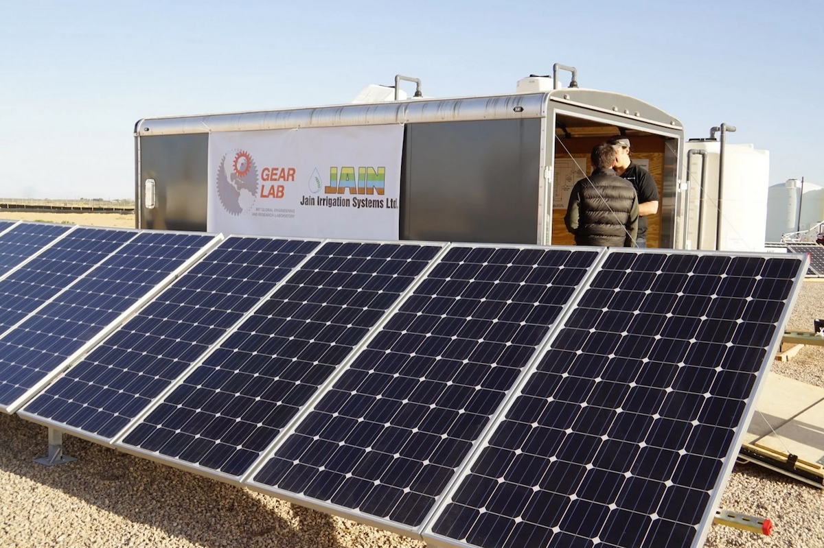 The solar-powered desalination machine