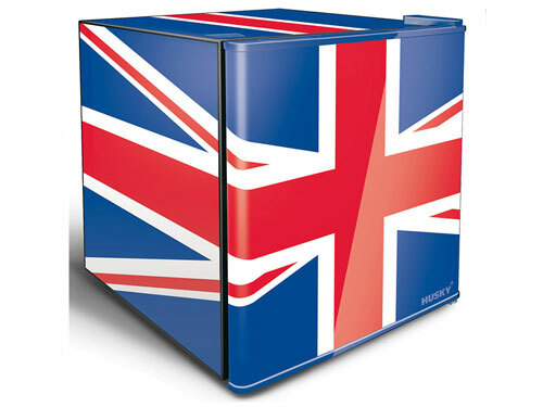 Husky Union Jack mini fridge