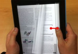 Multi-touch ebook interface concept demoed on iPad