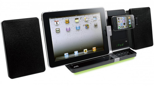 JVC UX-VJ3 double docks iPhone and iPad