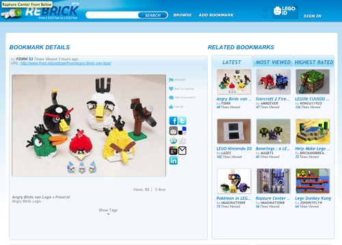 ReBrick social networking site built for Lego maniacs