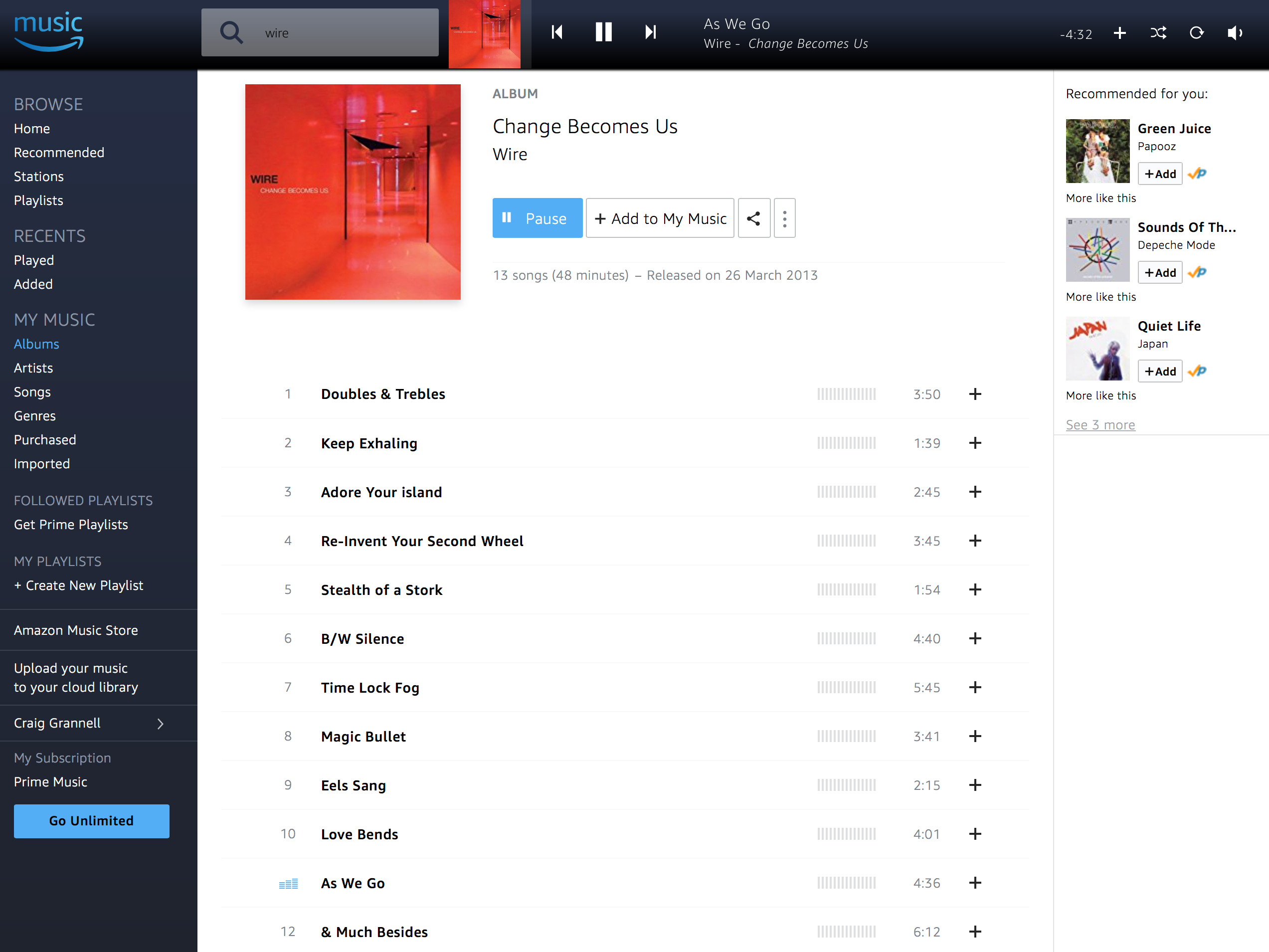 Amazon Music – online jukebox