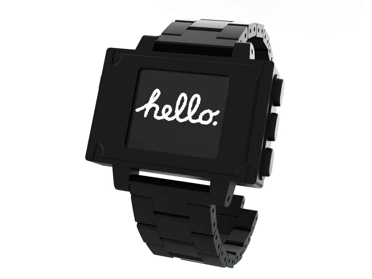 Hello early Pebble prototype 