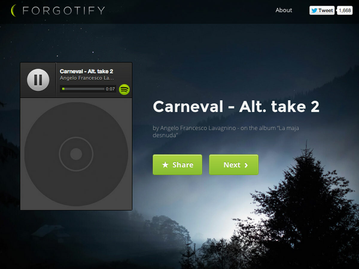 Forgotify app plays only unheard Spotify songs