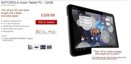 Motorola Xoom gets bargain price tag