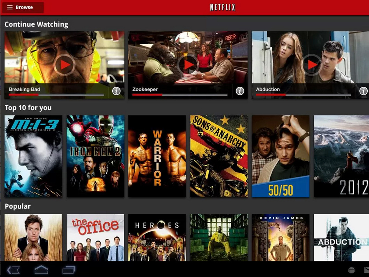 netflix s4 app