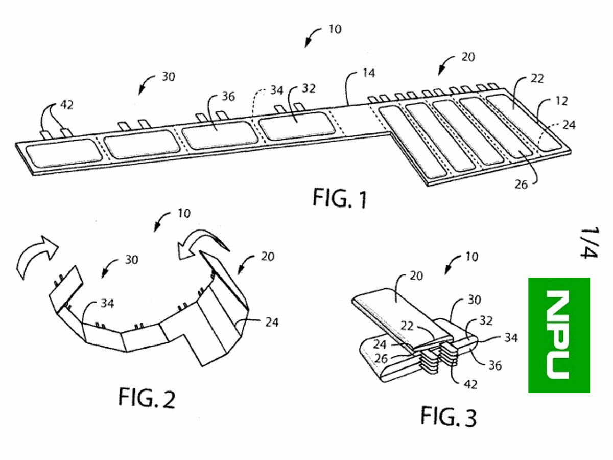 Nokia patents folding battery