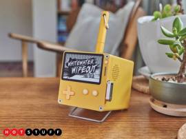 Playdate is an innovative new handheld gaming console with a crank