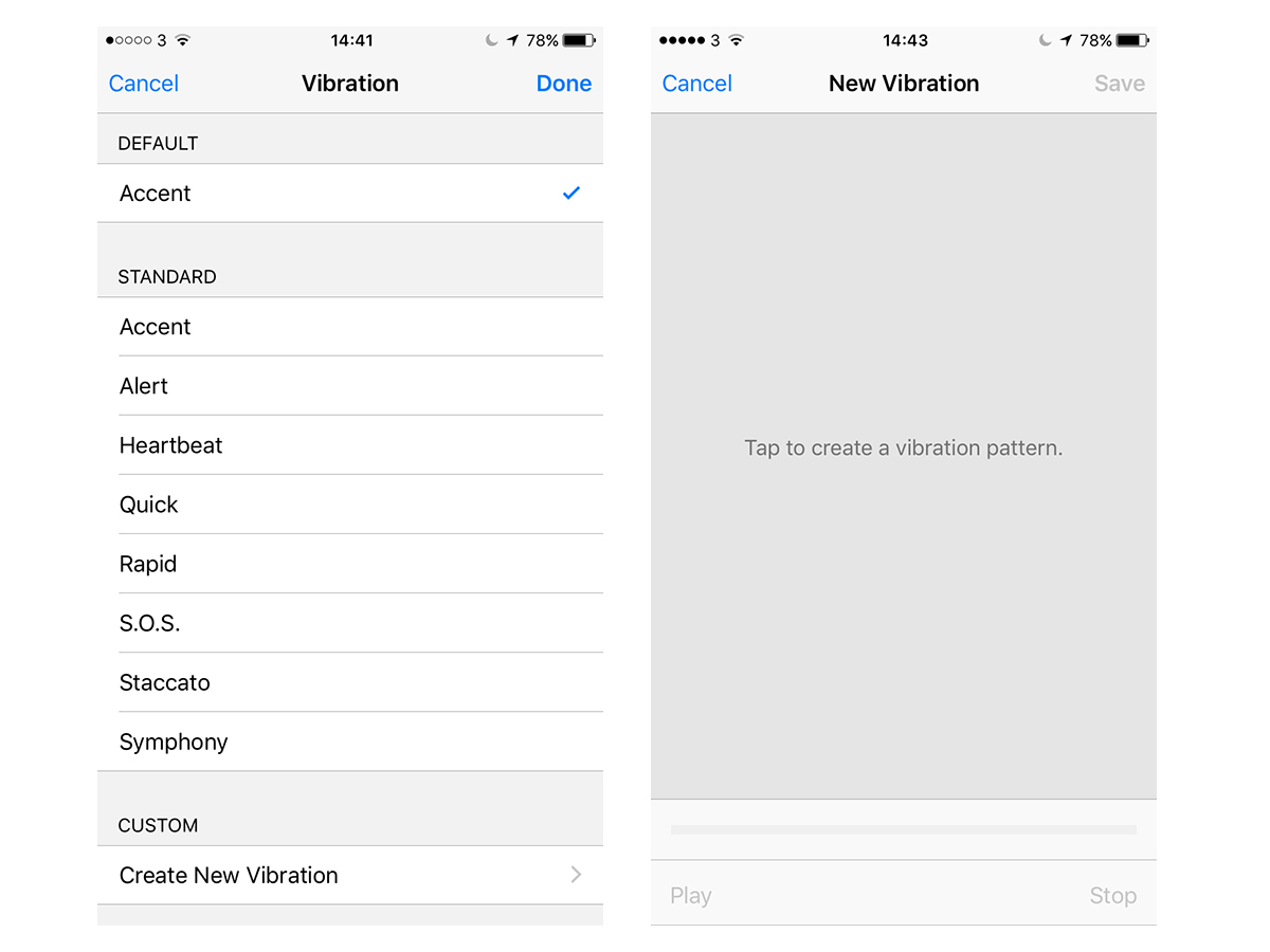 Ringtones and custom vibrations