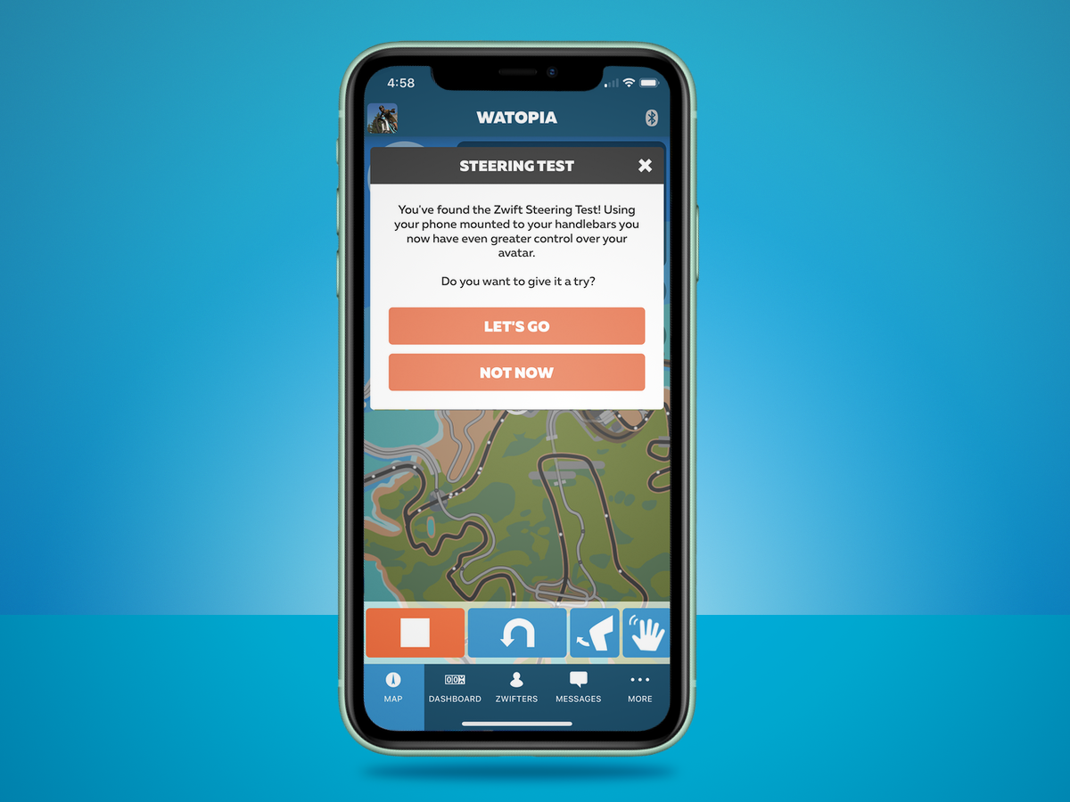 Zwift app on iPhone