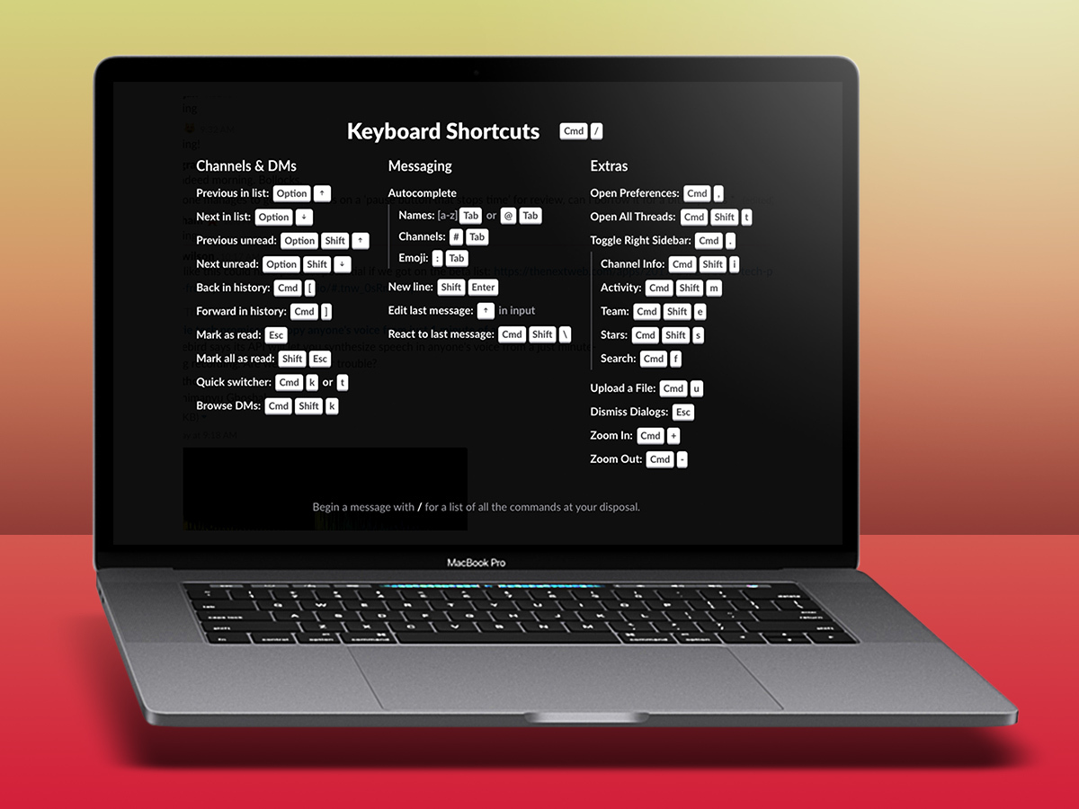 5) Keyboard shortcuts