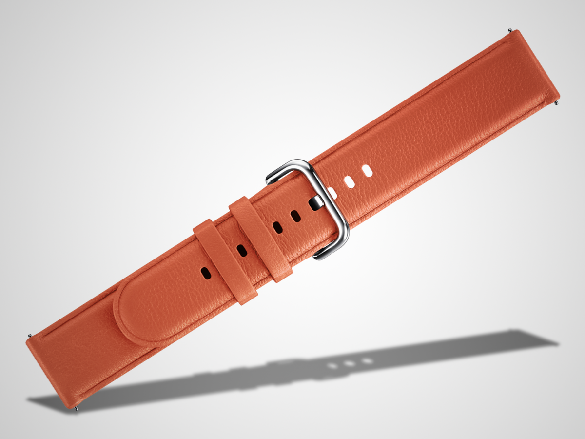 The tangerine tan: Samsung Galaxy Watch Active 2 Leather Band (£70)