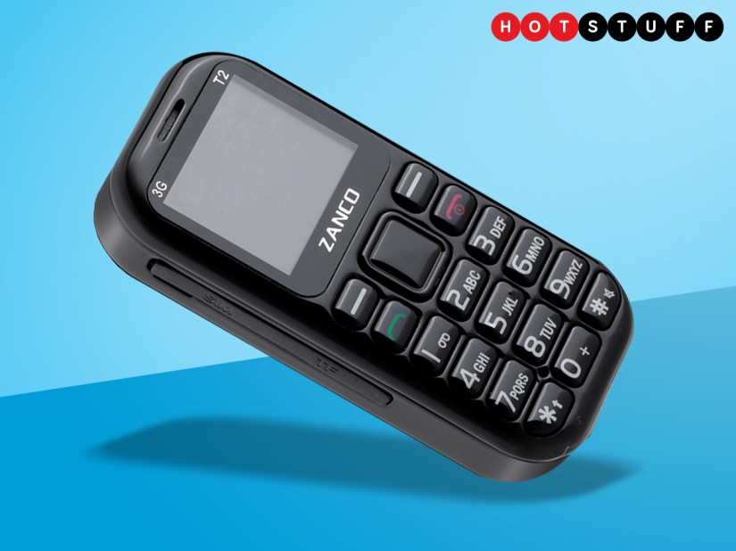 Zanco tiny t2 is a thumb-sized 3G-enabled mobile phone that’ll last for a week