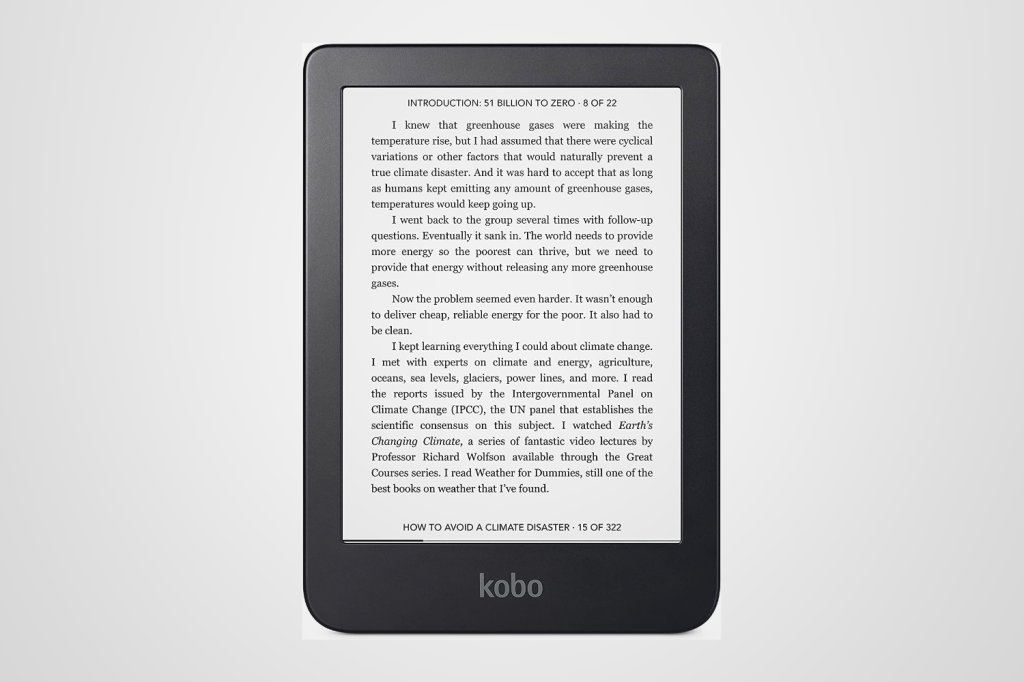 Eco Christmas gifts: Kobo Clara 2E e-reader