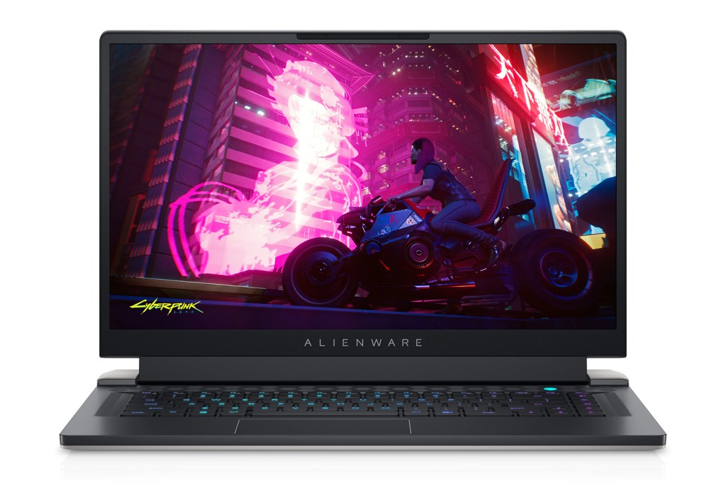 Alienware X15 laptop on white background