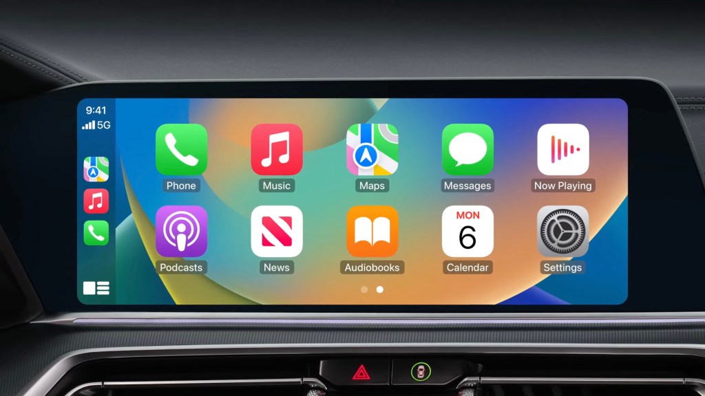 Apple's current version of CarPlay open on infortainment screen