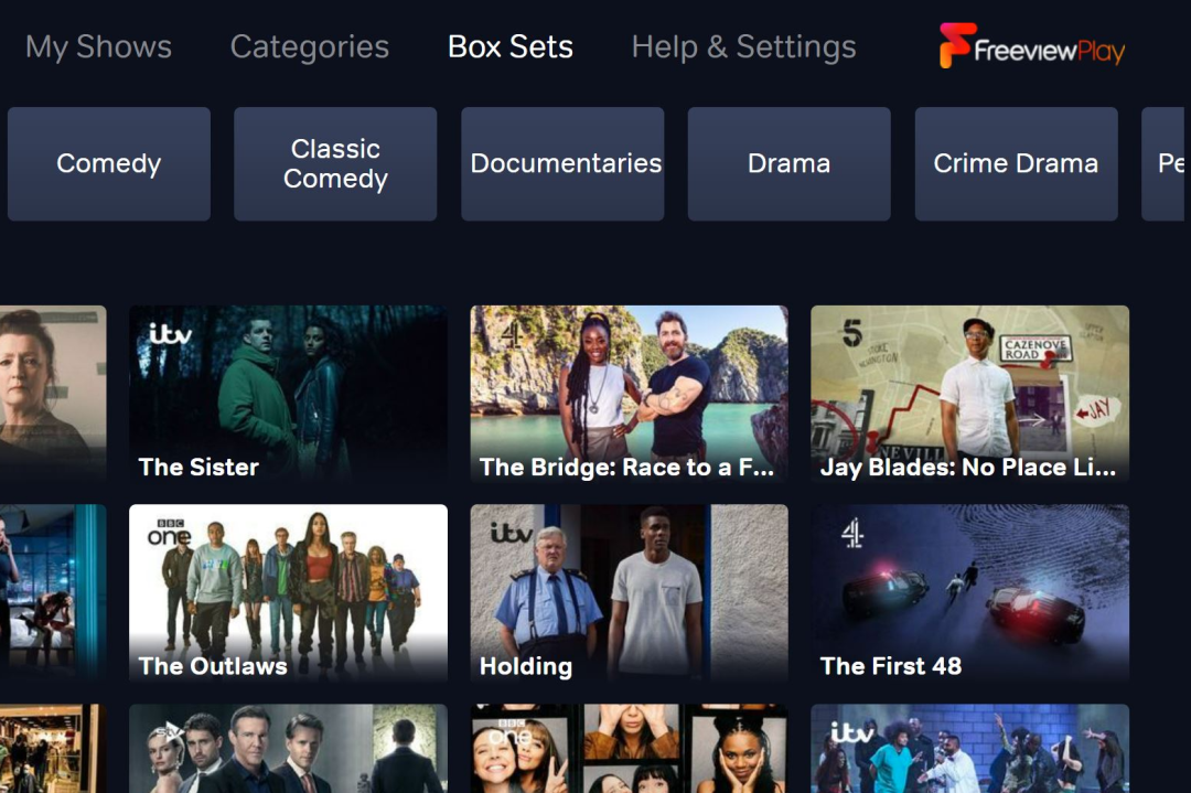 Explore Freeview Play Box Sets