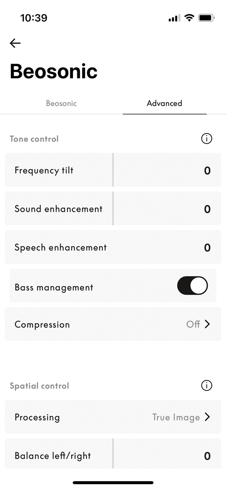 B&O Beosound Theatre review app EQ