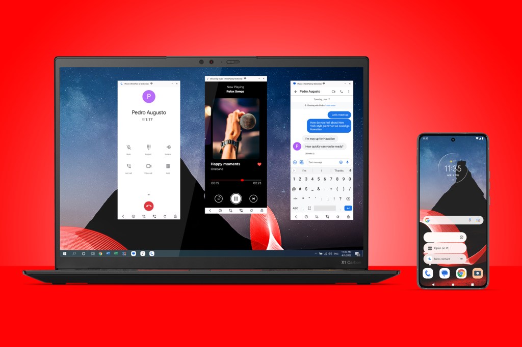 Lenovo ThinkPhone PC handoff