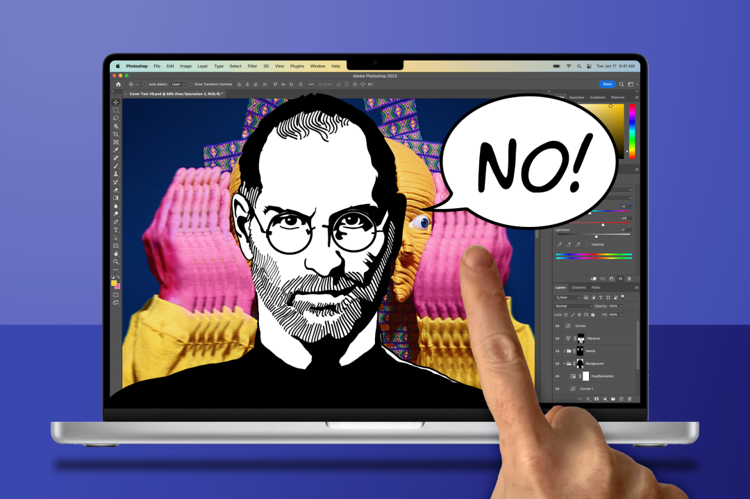 Touchscreen Mac with Steve Jobs saying NO!