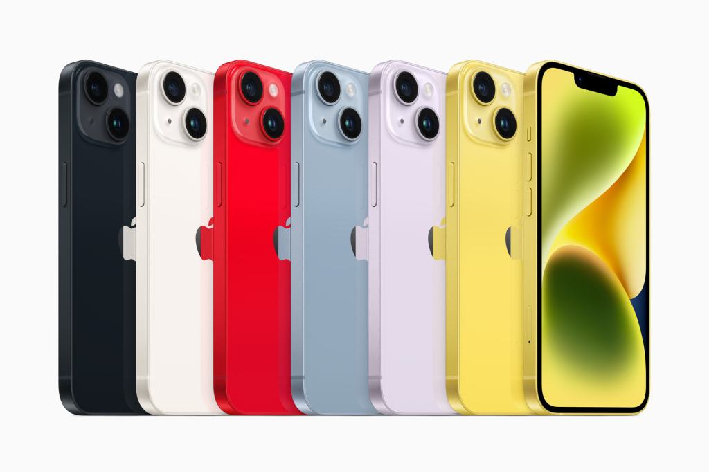 Apple iPhone 14 colour line-up