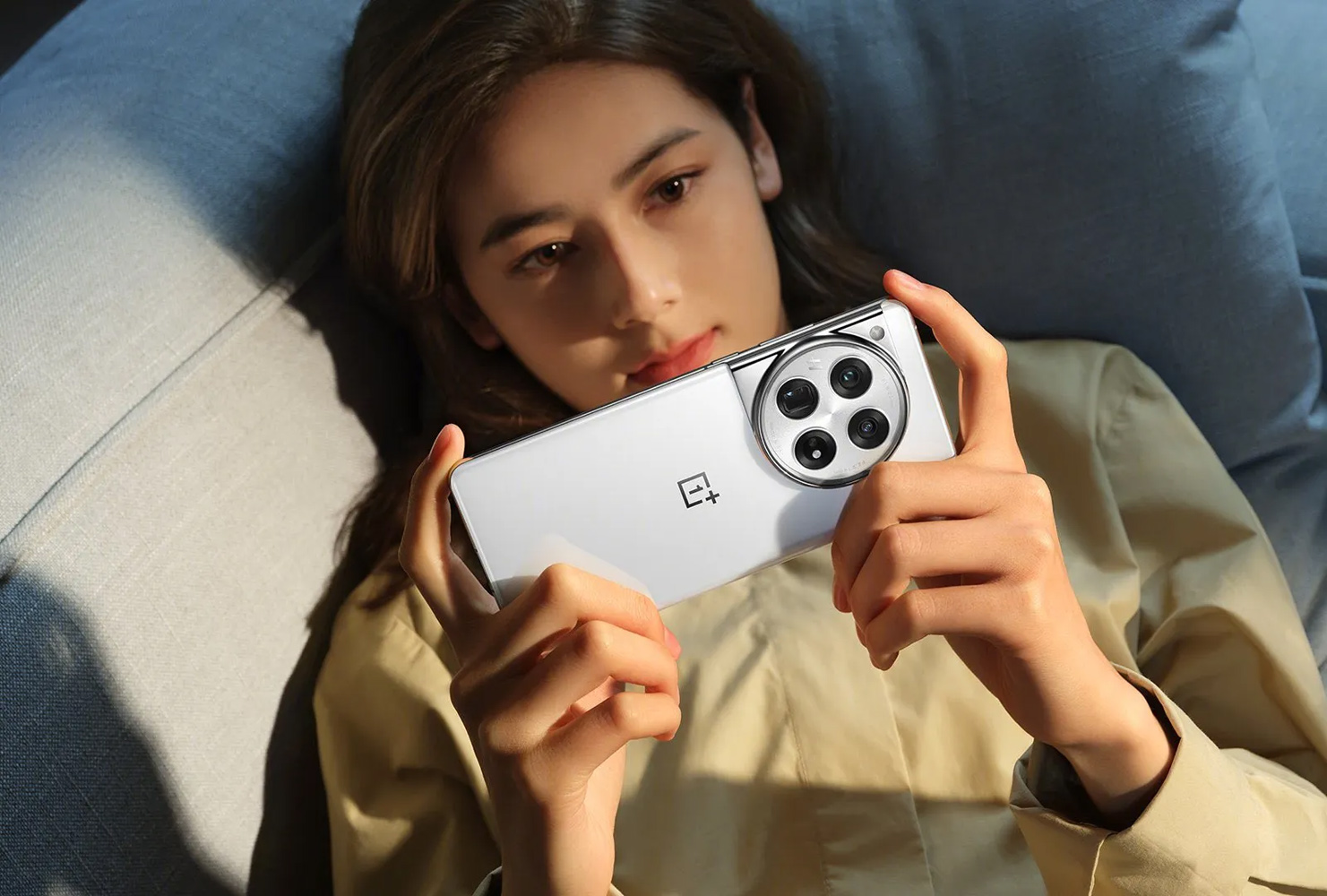 OnePlus 12 official reveal images lifestyle white