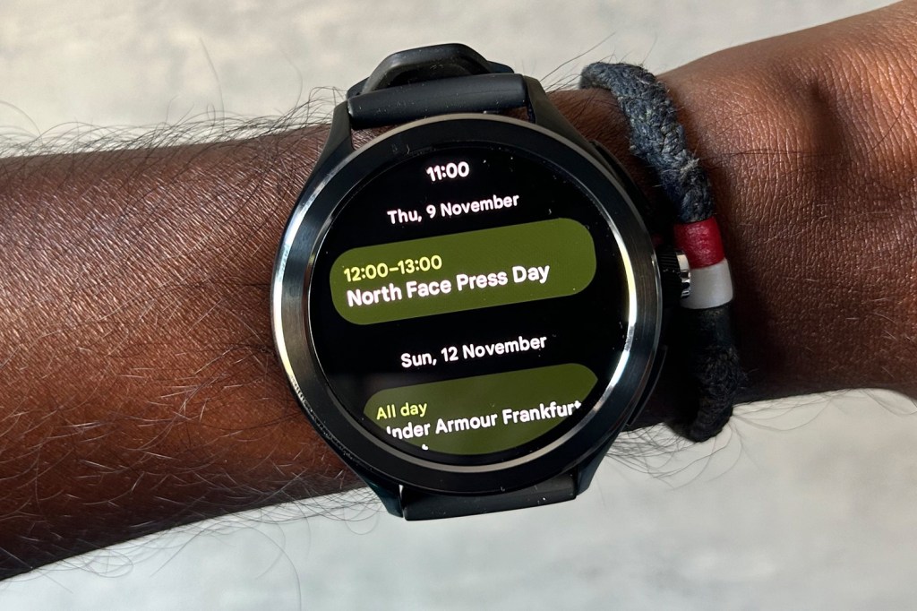 Xiaomi Watch 2 Pro review calendar