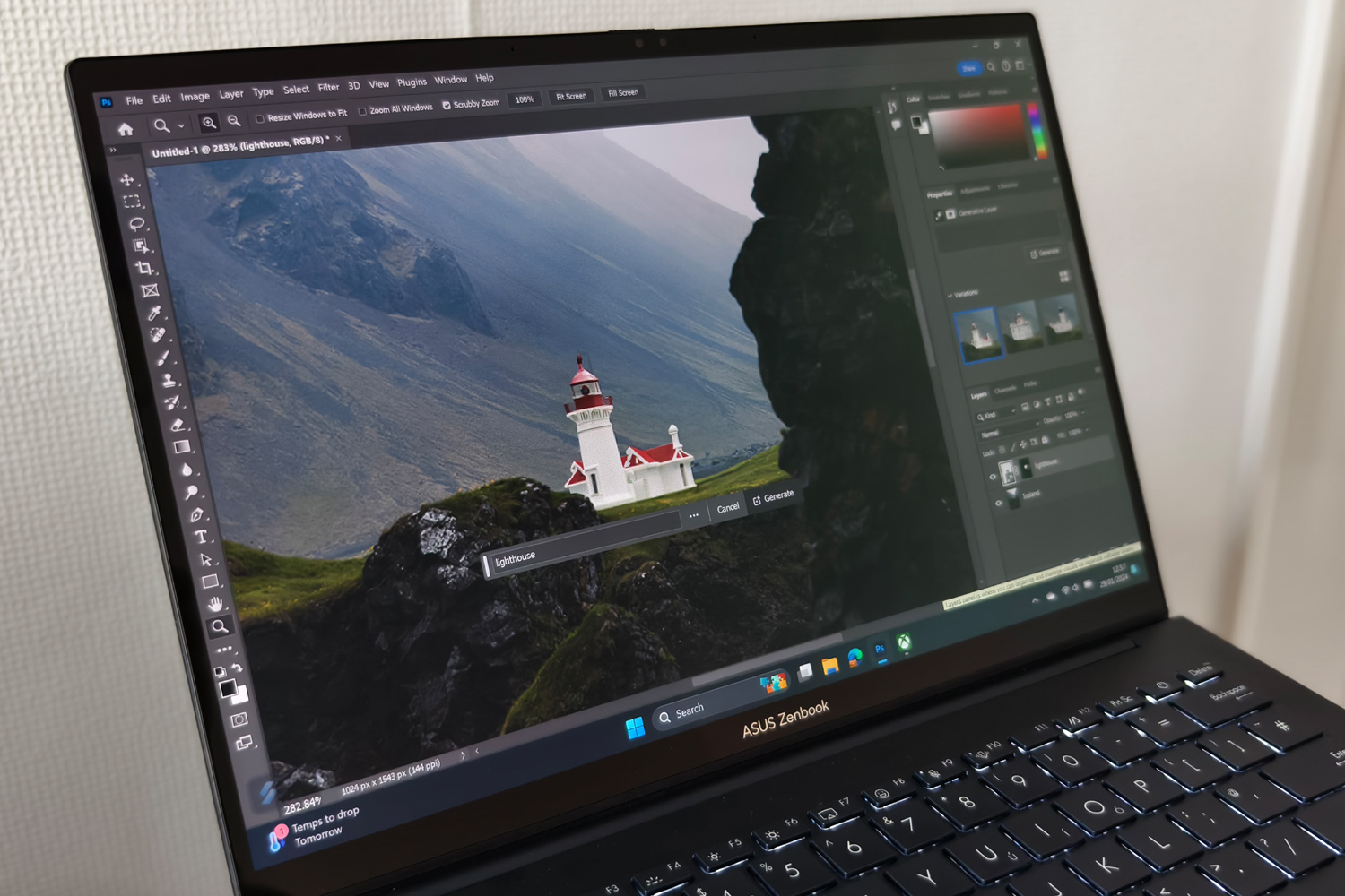 Asus Zenbook 14 OLED 2024 review AI image editing