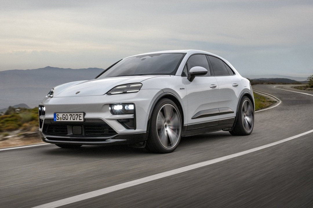 Porsche Macan Turbo EV tracking front