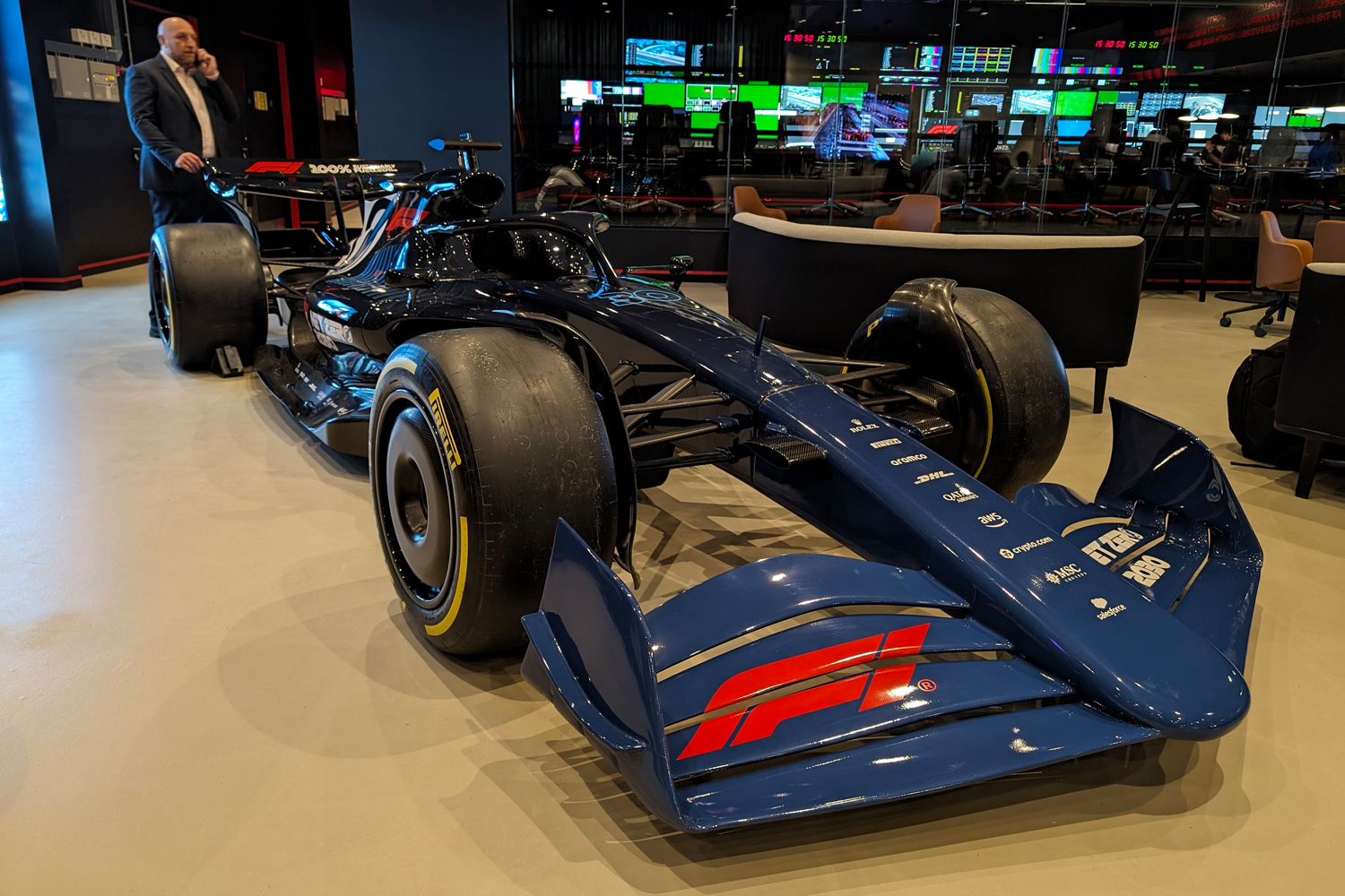 F1 Media Tech Centre Biggin Hill static car