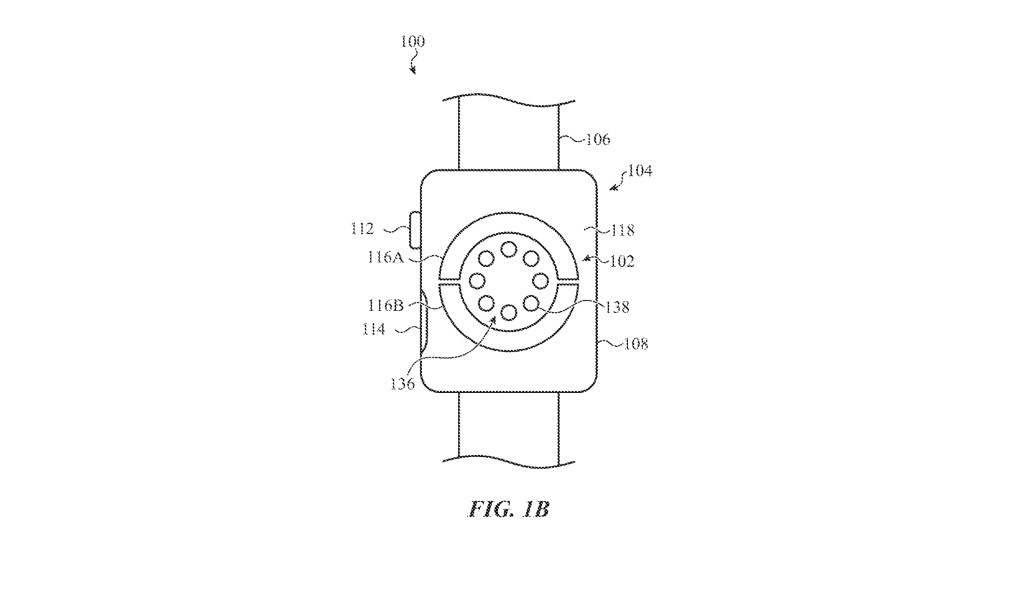 A diagram of the new Apple Watch sensors