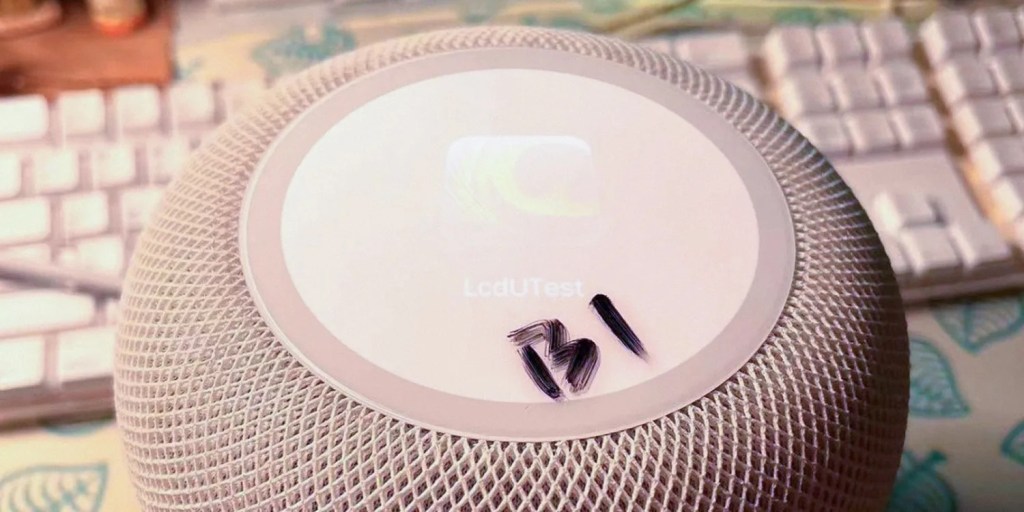 Prototype HomePod Mini with display
