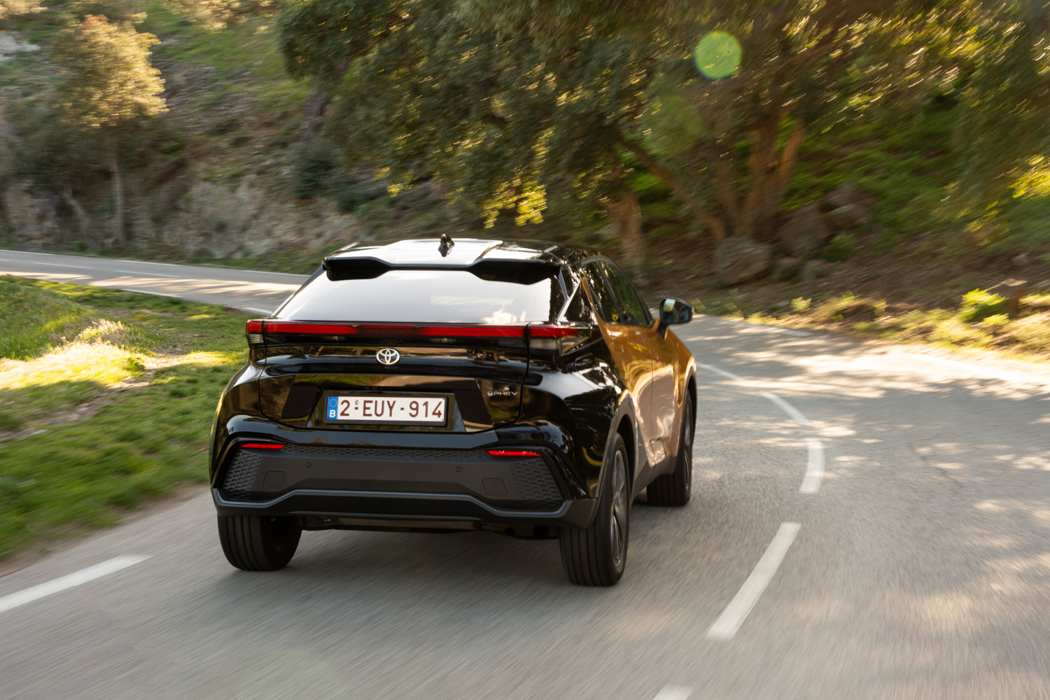 Toyota C-HR plug-in Hybrid 220 review cornering rear