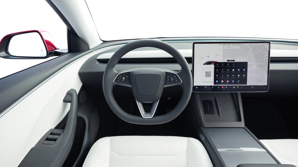 Model 3 white interior